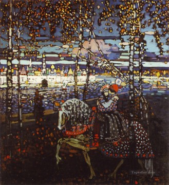 pareja montando Wassily Kandinsky Pinturas al óleo